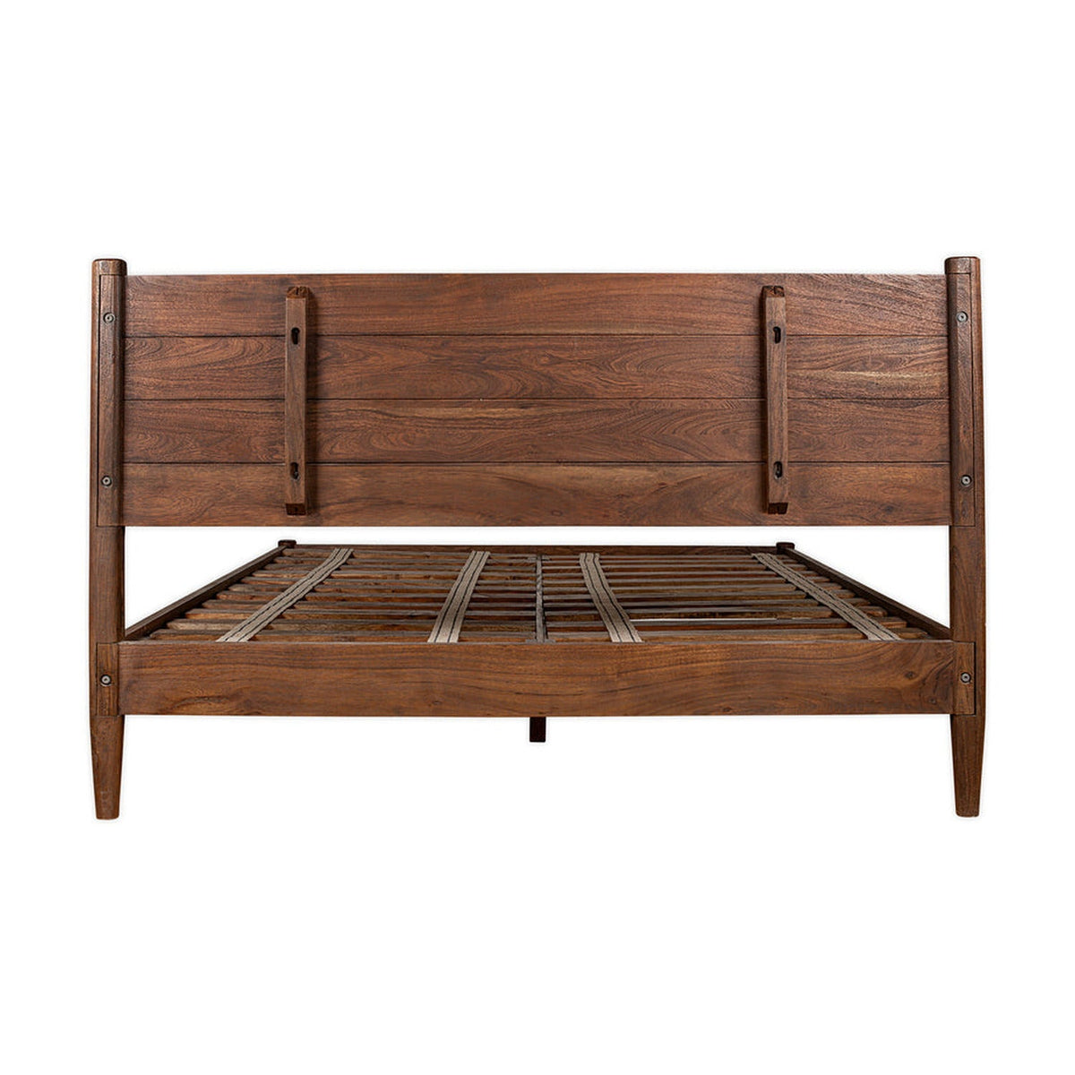 Flesarne Double Acacia Bed Frame - Washed Walnut