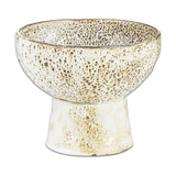 Anjuna Small Footed Reactive Glaze Bowl - White