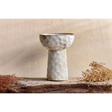 Anjuna Small Footed Reactive Glaze Bowl - White