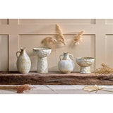 Anjuna Small Footed Reactive Glaze Bowl - White
