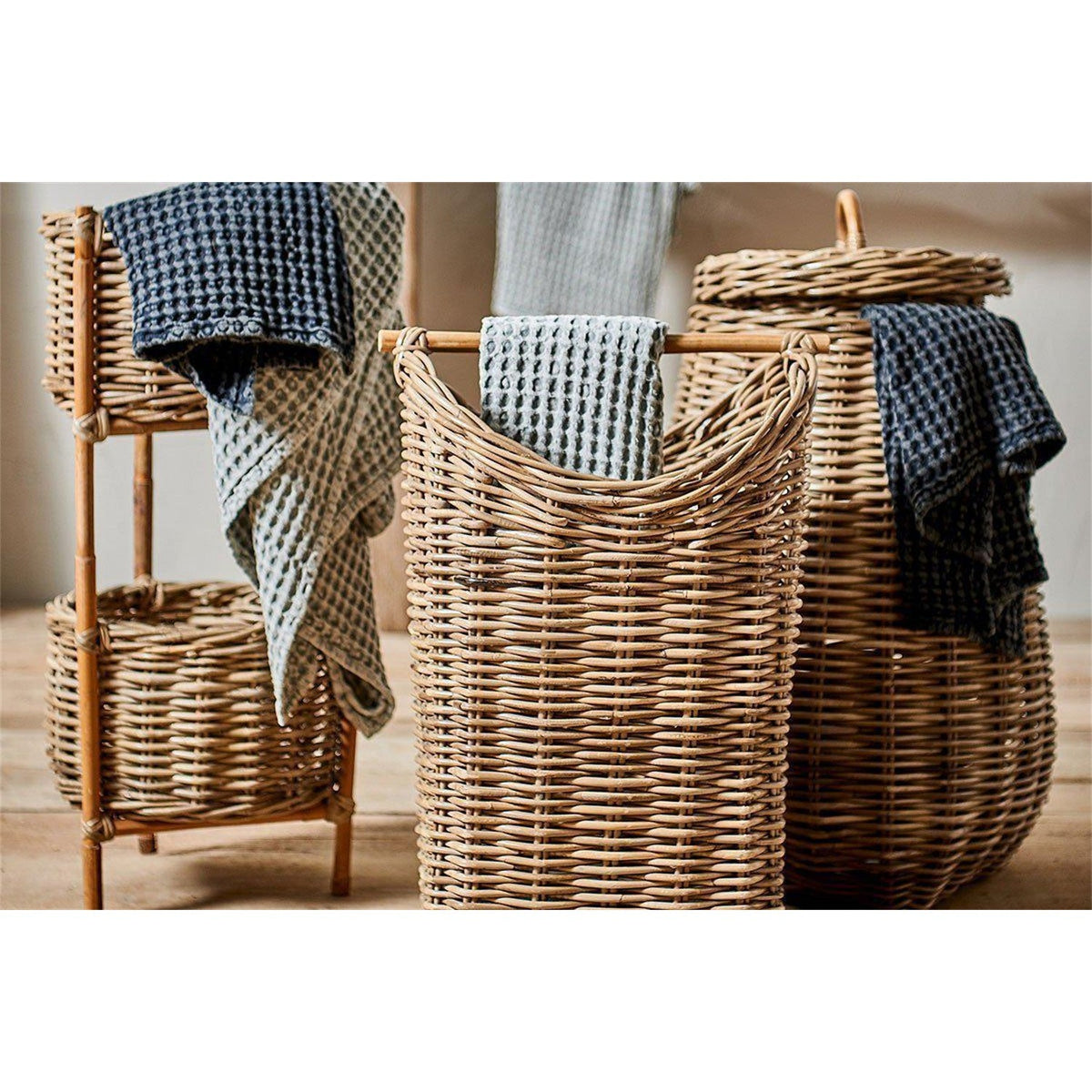 Amandi Rattan Laundry Basket - Natural