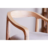 Anbu Mango Wood Upholstered Counter Stool - Natural