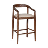 Anbu Acacia Upholstered Counter Stool - Washed Walnut