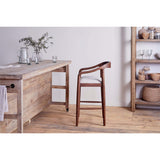Anbu Acacia Upholstered Counter Stool - Washed Walnut