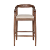 Anbu Acacia Upholstered Counter Stool - Washed Walnut