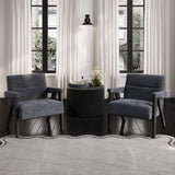 Abel Accent Chair - Coal with Black
