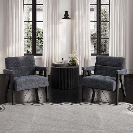 Abel Accent Chair - Coal with Black