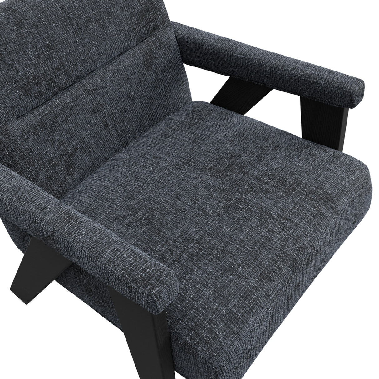 Abel Accent Chair - Coal with Black