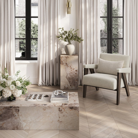 Abel Accent Chair - Milk with Chocolate