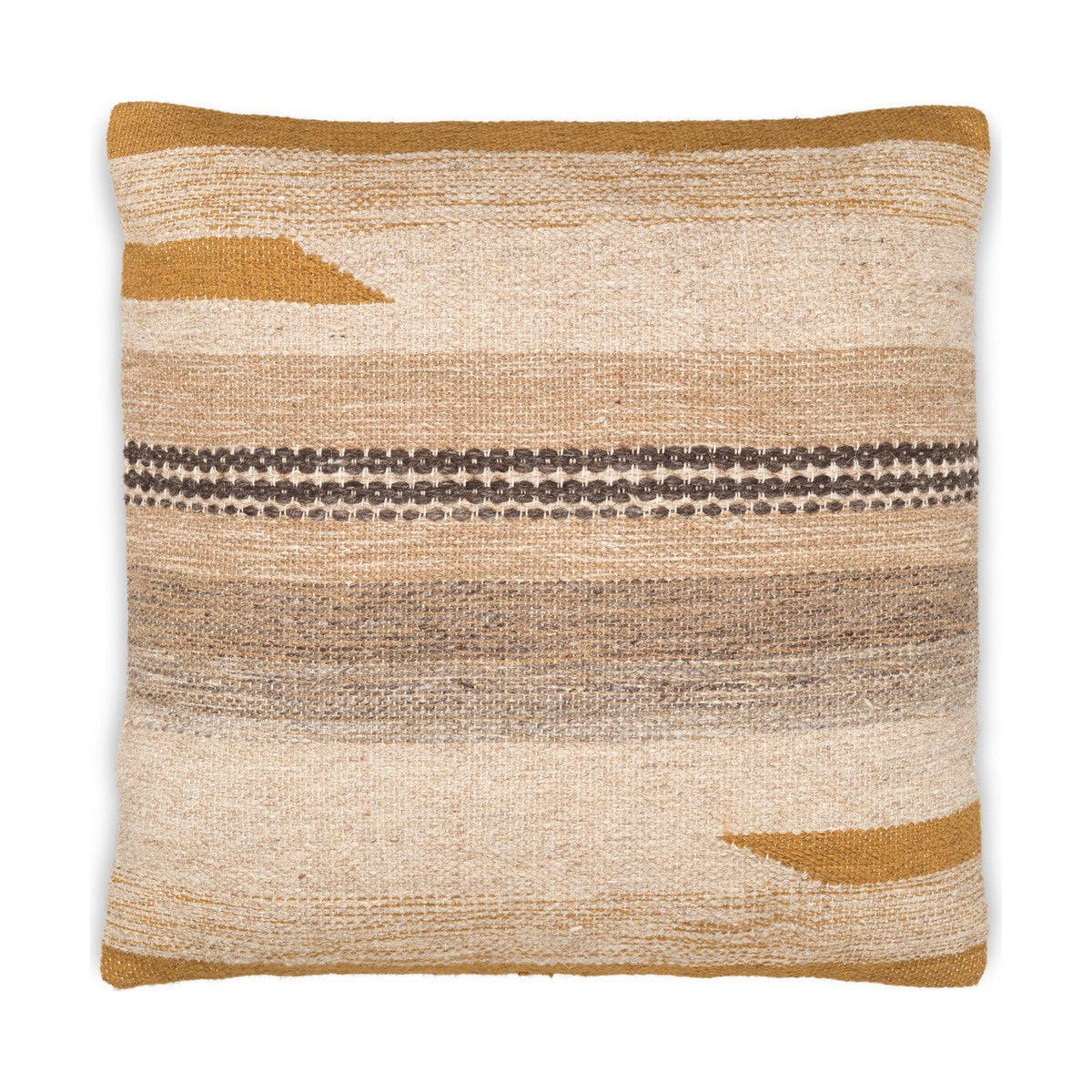 Aravali 50 x 50cm Wool Cushion Cover - Ochre