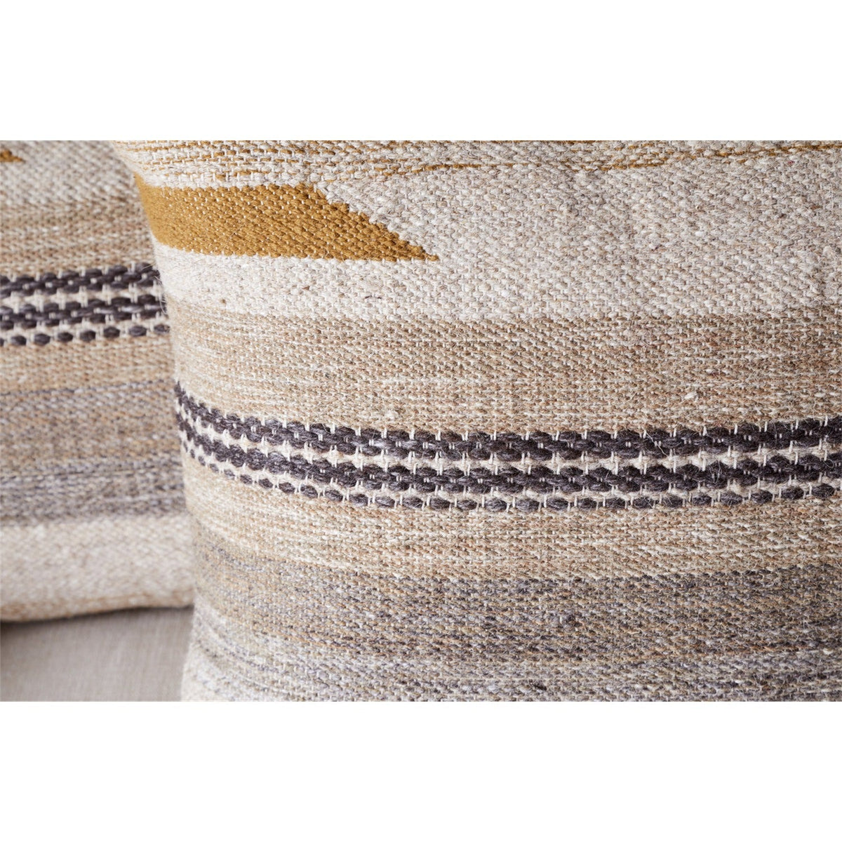 Aravali 50 x 50cm Wool Cushion Cover - Ochre