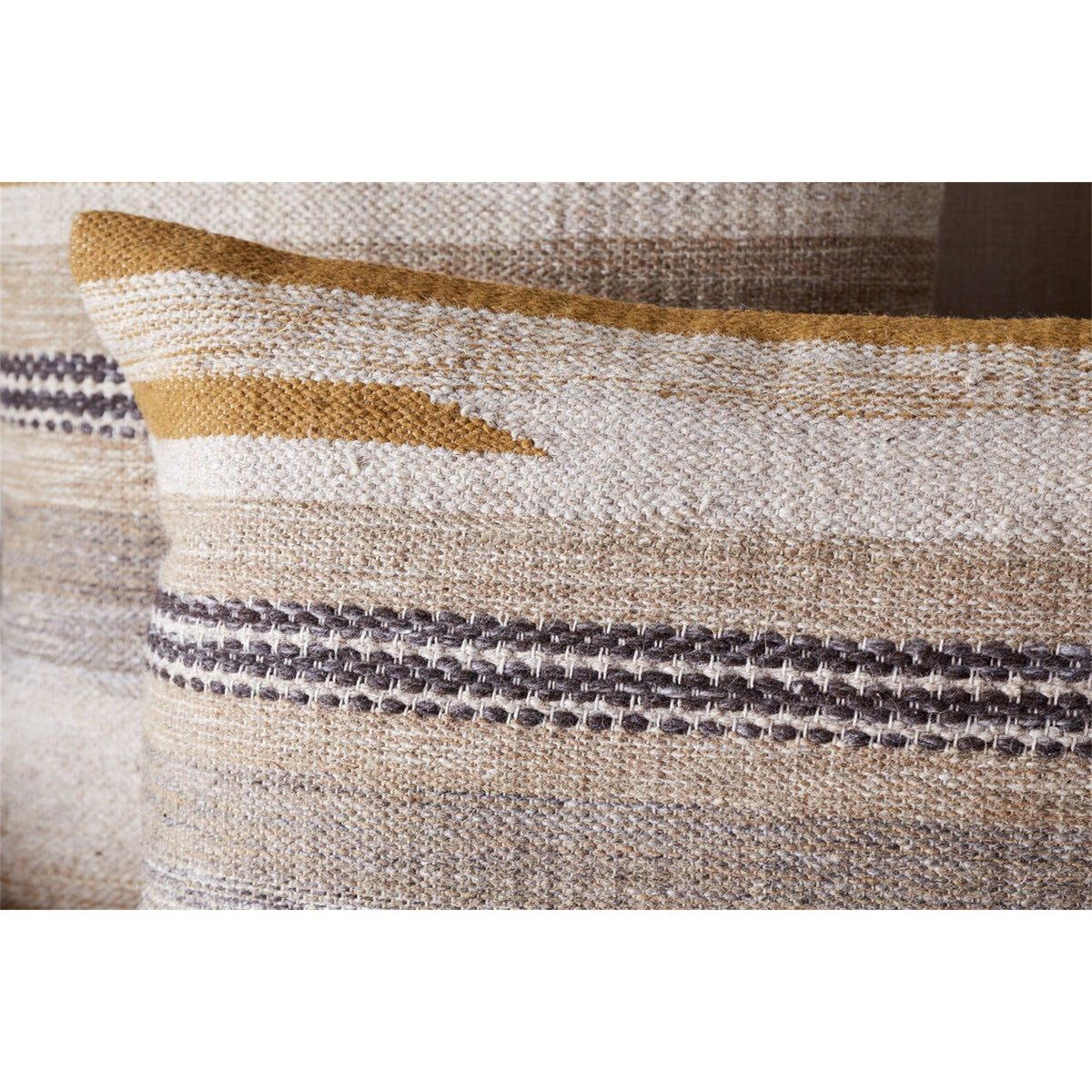 Aravali 60 x 40cm Wool Cushion Cover - Ochre