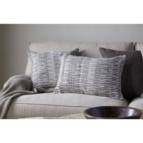 Aahna 60 x 40cm Wool Cushion Cover - Charcoal