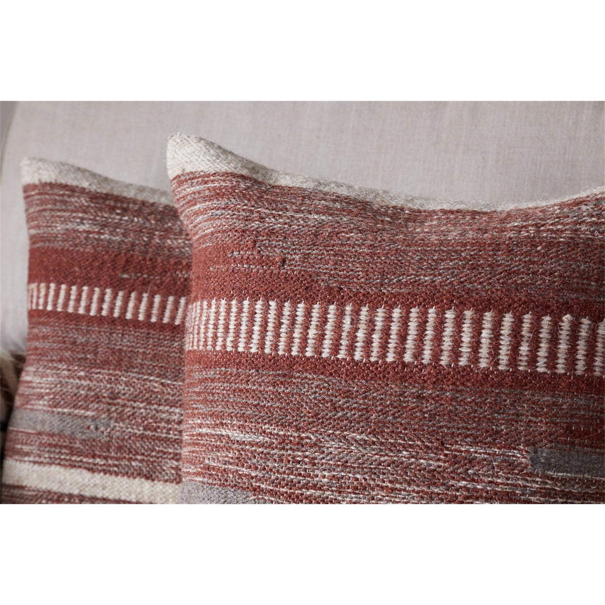 Aakash 50 x 50cm Wool Cushion Cover - Rust