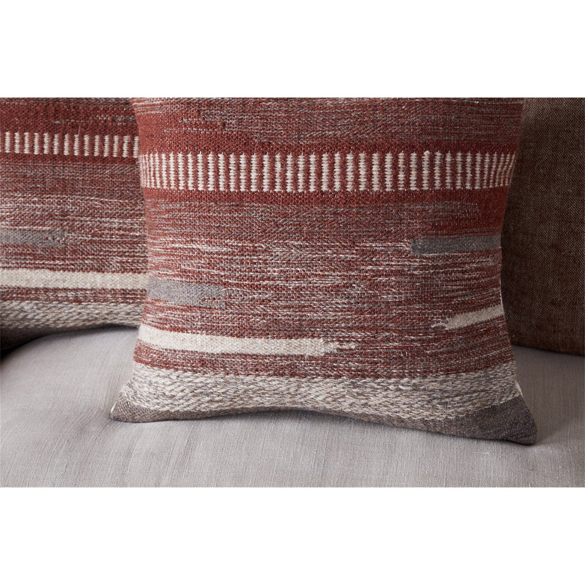 Aakash 50 x 50cm Wool Cushion Cover - Rust