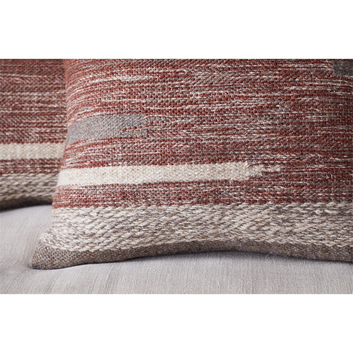 Aakash 50 x 50cm Wool Cushion Cover - Rust