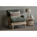 Abe Deconstructed Linen Armchair - Olive