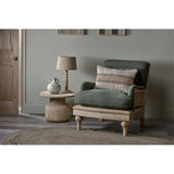 Abe Deconstructed Linen Armchair - Olive