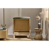 Abe Deconstructed Linen Armchair - Olive