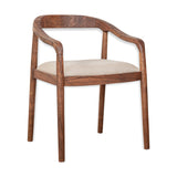 Anbu Acacia Upholstered Dining Chair - Washed Walnut