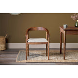 Anbu Acacia Upholstered Dining Chair - Washed Walnut