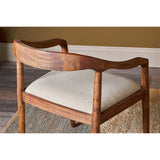 Anbu Acacia Upholstered Dining Chair - Washed Walnut
