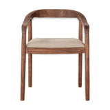 Anbu Acacia Upholstered Dining Chair - Washed Walnut