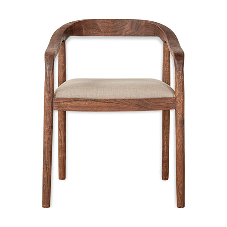 Anbu Acacia Upholstered Dining Chair - Washed Walnut