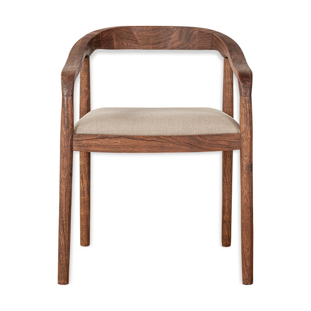 Anbu Acacia Upholstered Dining Chair - Washed Walnut