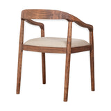 Anbu Acacia Upholstered Dining Chair - Washed Walnut