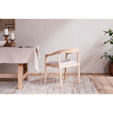 Anbu Mango Wood Upholstered Dining Chair - Natural