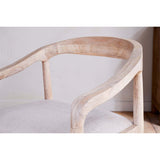 Anbu Mango Wood Upholstered Dining Chair - Natural