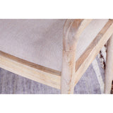 Anbu Mango Wood Upholstered Dining Chair - Natural
