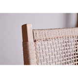 Aamani Mango Wood Cord Back Counter Stool - Natural