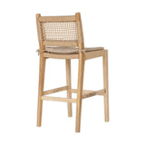 Aamani Mango Wood Cord Back Counter Stool - Natural