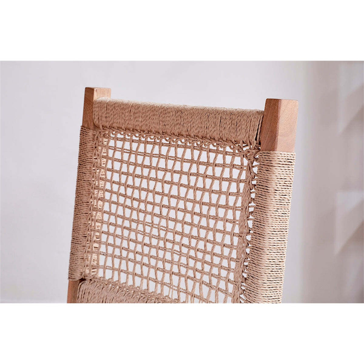 Aamani Mango Wood & Cord Dining Chair - Natural