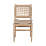 Aamani Mango Wood & Cord Dining Chair - Natural