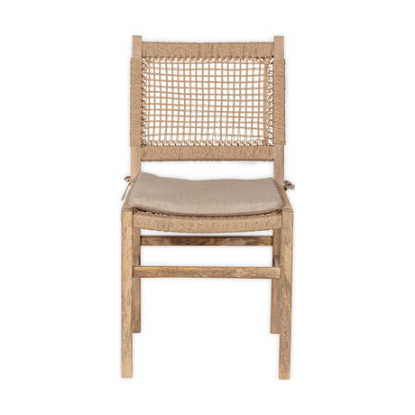 Aamani Mango Wood & Cord Dining Chair - Natural