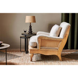Abe Deconstructed Linen Armchair - Stone
