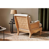 Abe Deconstructed Linen Armchair - Stone