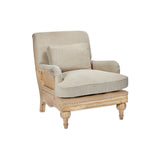 Abe Deconstructed Linen Armchair - Stone