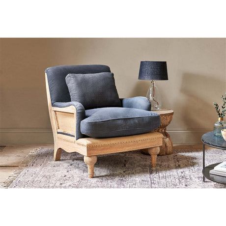 Abe Deconstructed Linen Armchair - Charcoal