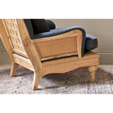 Abe Deconstructed Linen Armchair - Charcoal