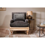 Abe Deconstructed Velvet Armchair - Moss