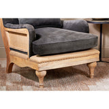 Abe Deconstructed Velvet Armchair - Moss