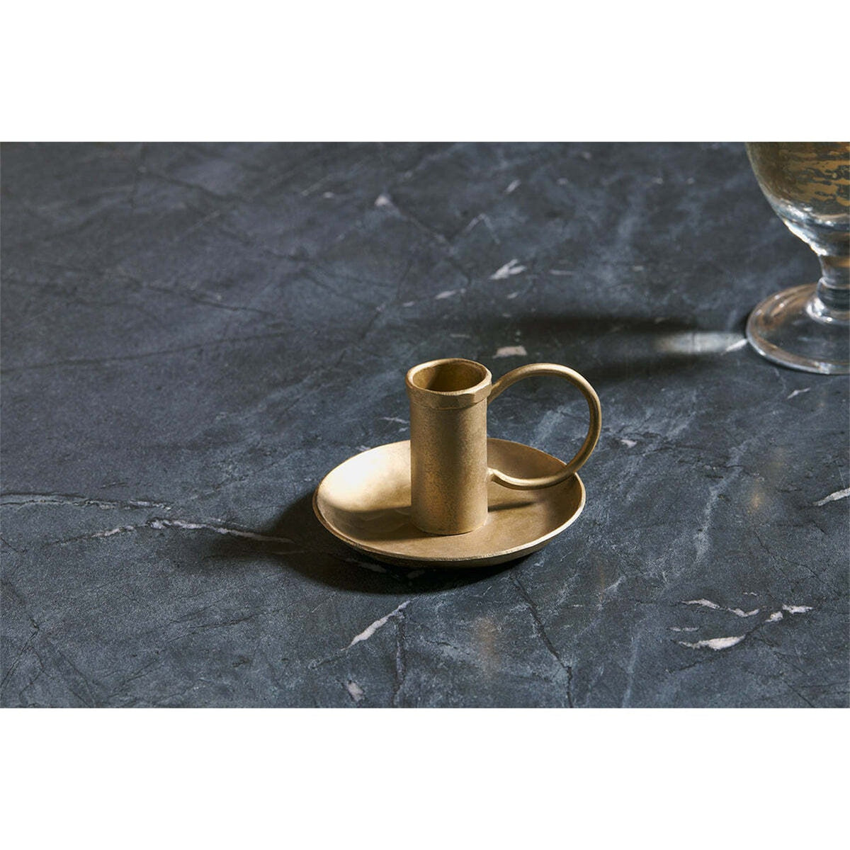 Amri Iron Candlestick - Antique Brass