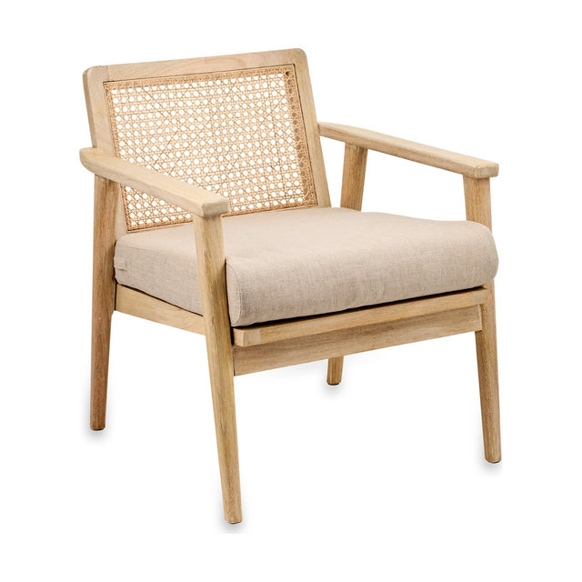 Atri Mango Wood & Cane Armchair - Natural