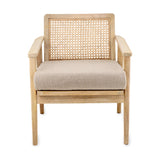 Atri Mango Wood & Cane Armchair - Natural