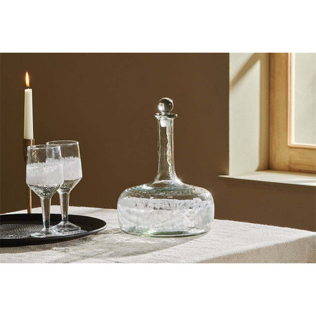 Anara Etched Recycled Glass Decanter - Clear