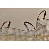 Adah Iron Mesh Storage Basket - Brown - Set of 2